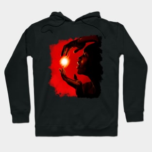 woman with fire Fire wooman Hoodie